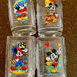 Mickey Mouse glasses set of 4
